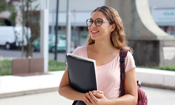 Female postgraduate student at university