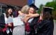 Jubilant female-dominated graduation celebration